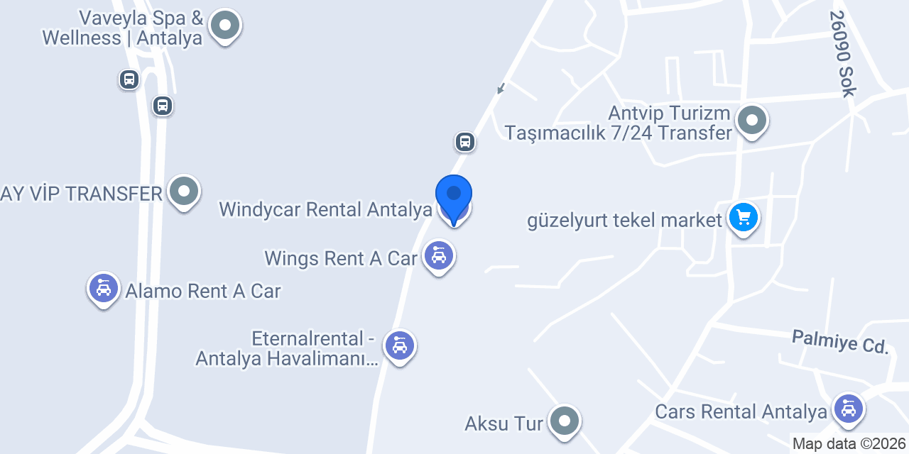 B2Car Antalya konumu