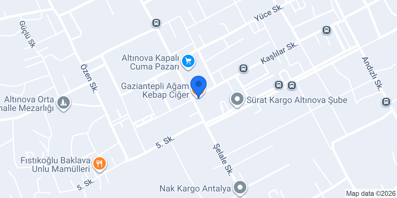 Gaziantepli Ağam Kebap Ciğer konumu