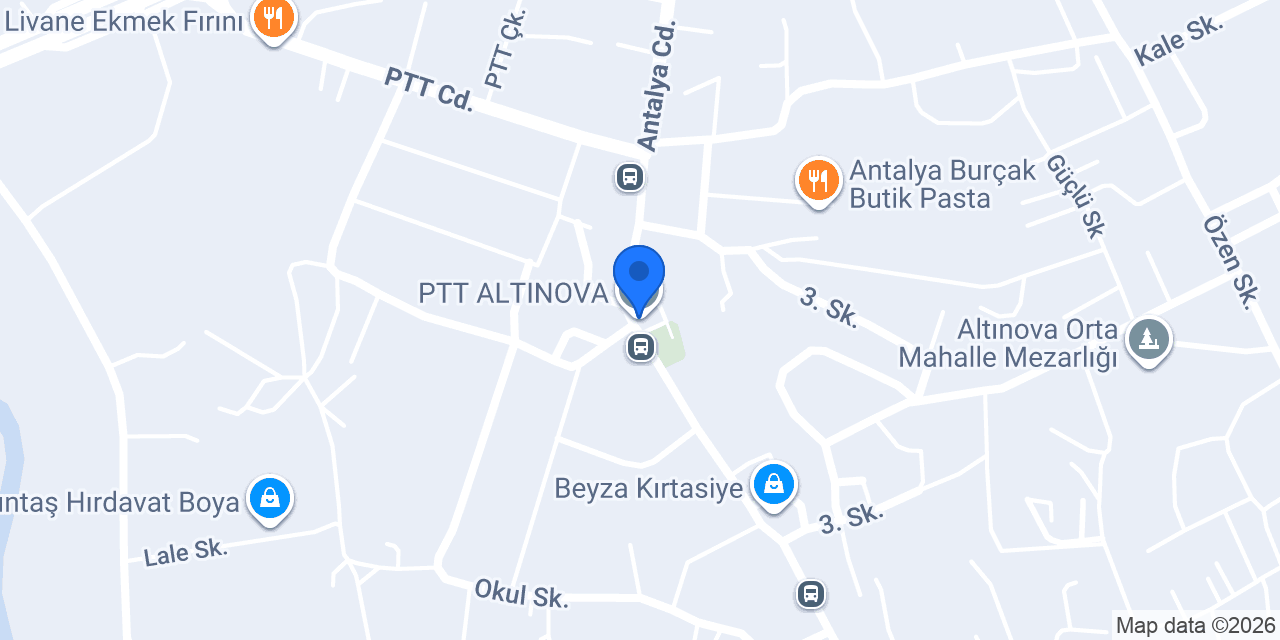 PTT ALTINOVA konumu