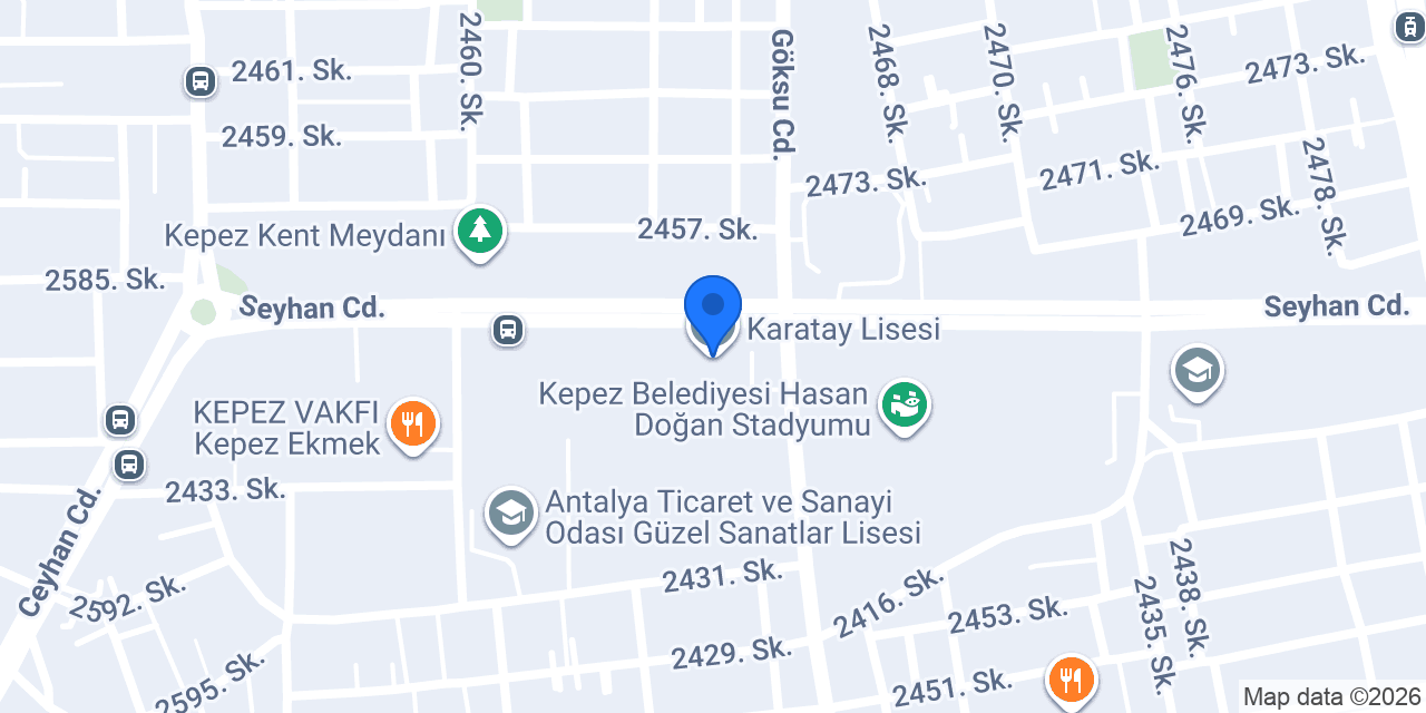 Karatay Lisesi konumu