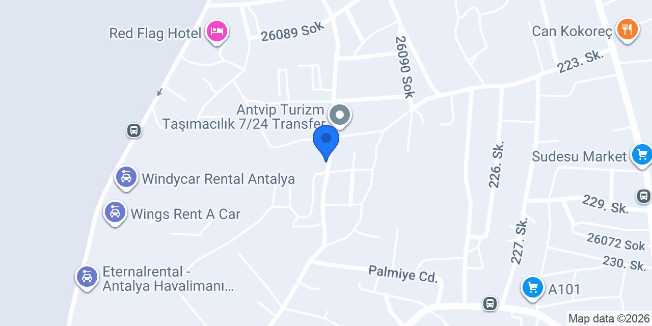 Antalya havalimanı rent a car konumu