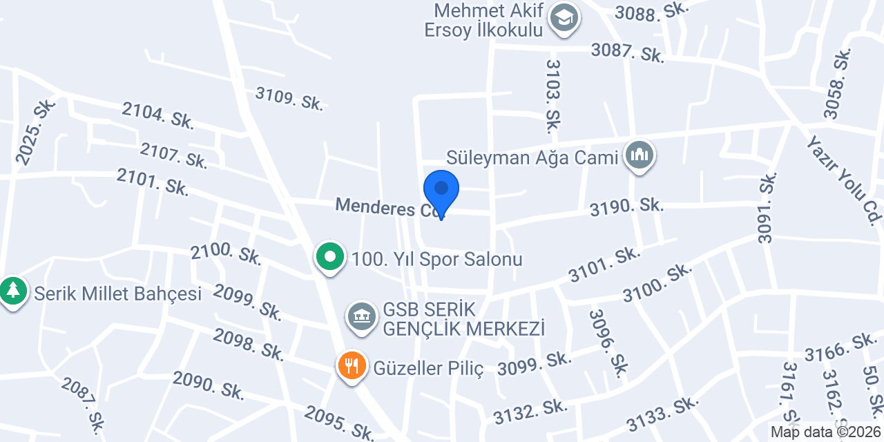 7K Yapı Tasarım konumu