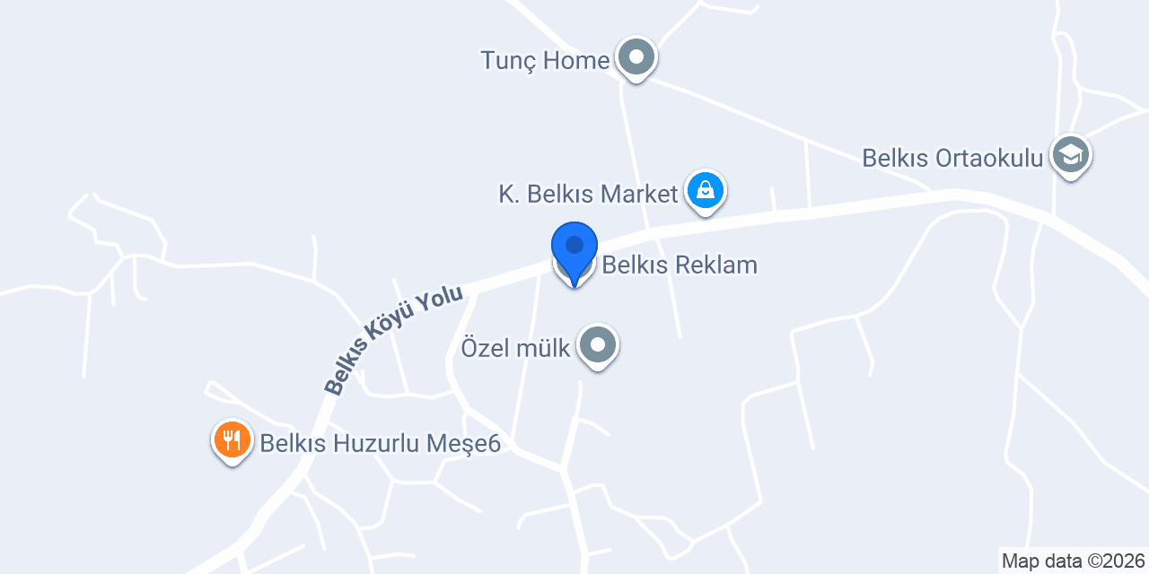 Belkıs Reklam konumu