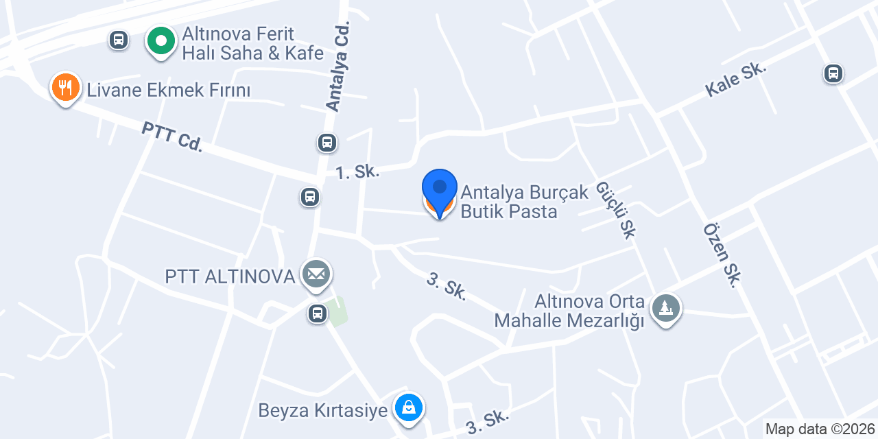 Antalya Burçak Butik Pasta konumu