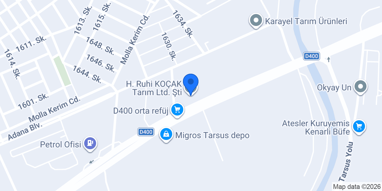 H. Ruhi KOÇAK Tarım Ltd. Şti. konumu
