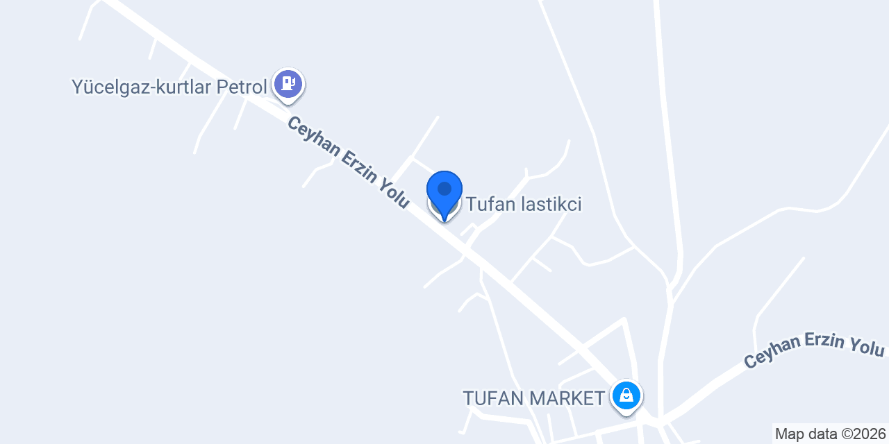 Tufan lastikci konumu