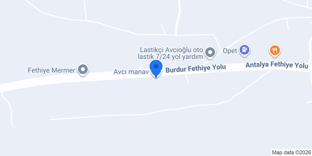 Avcı manav konumu