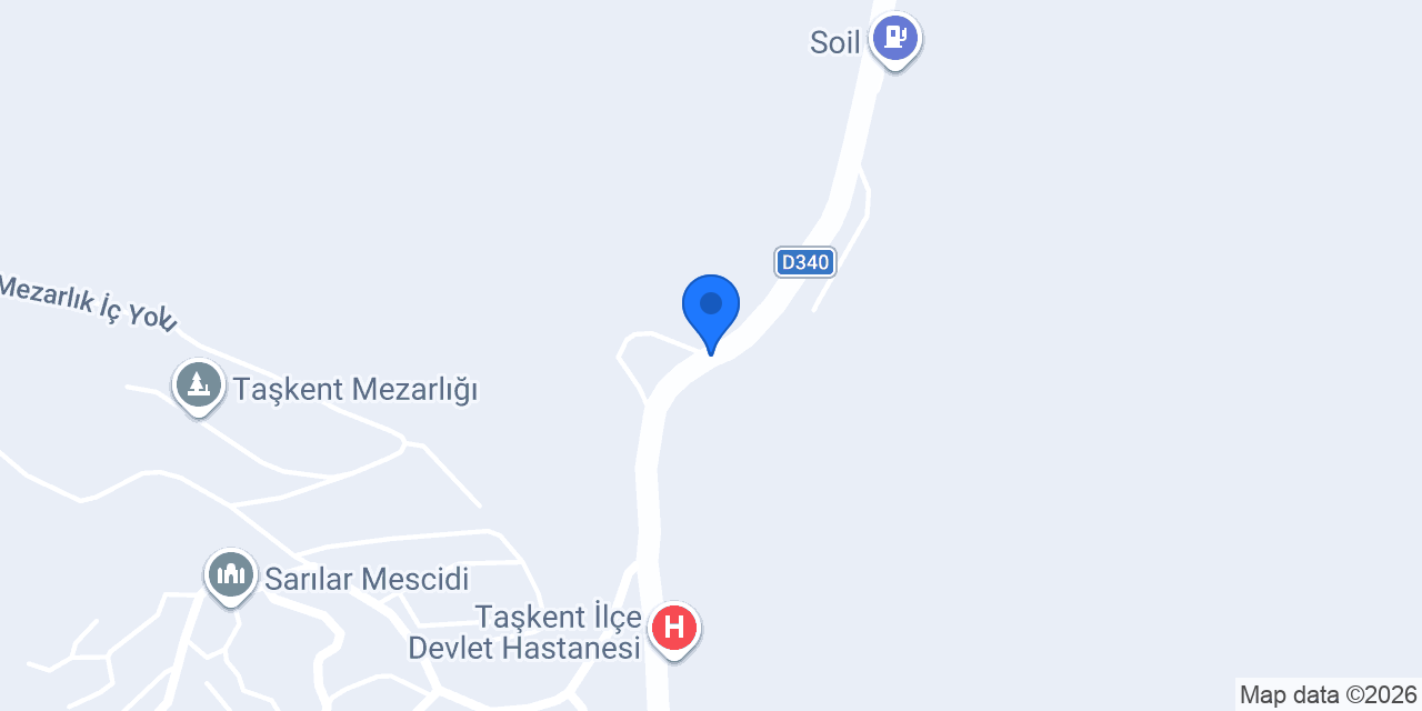 Taşkent İlçe Nüfus Müdürlüğü konumu