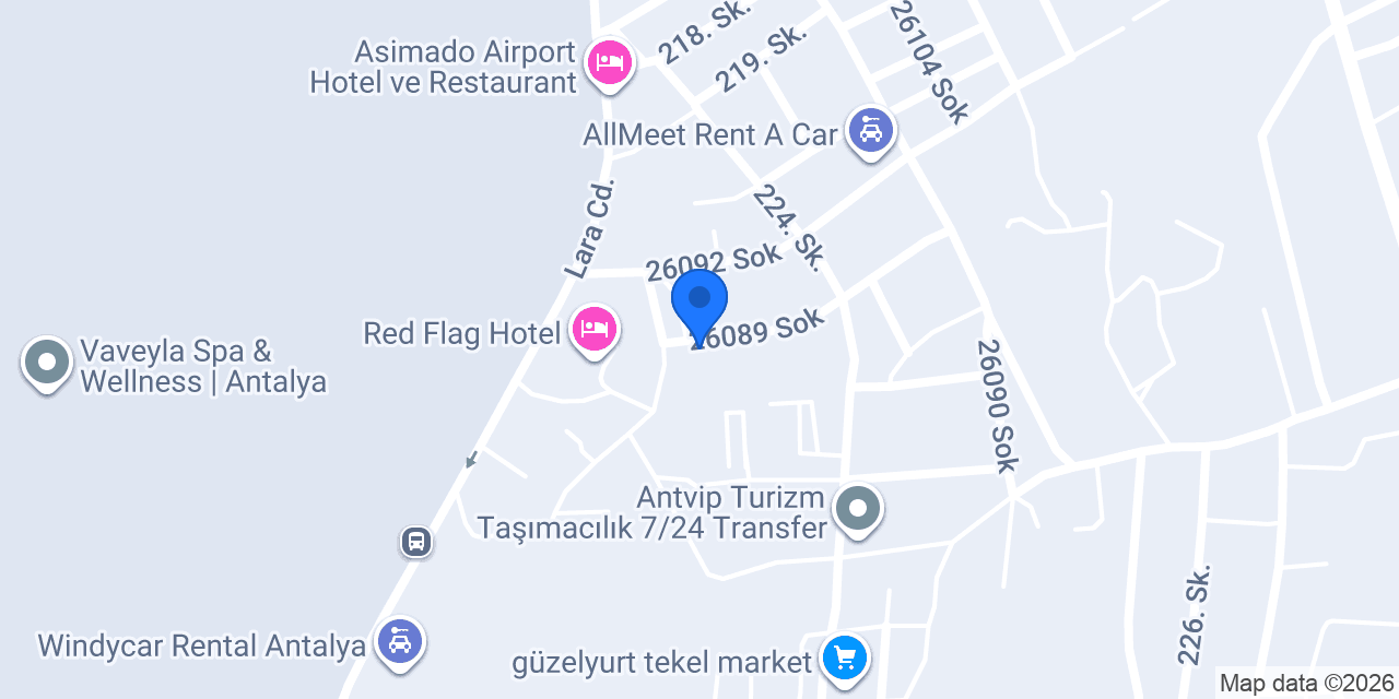 Eren Rent a Car - Antalya konumu