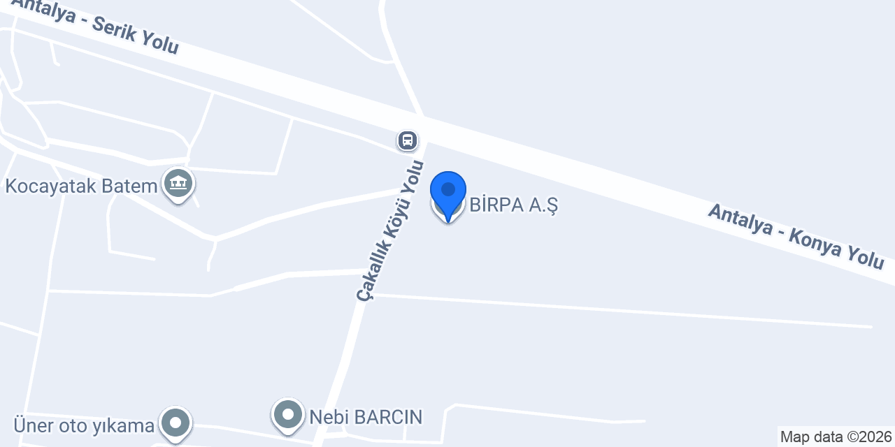 BİRPA A.Ş. konumu