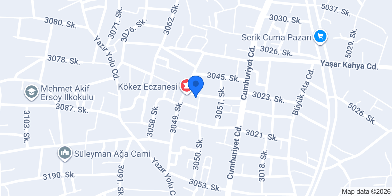 Baygut Eczanesi konumu