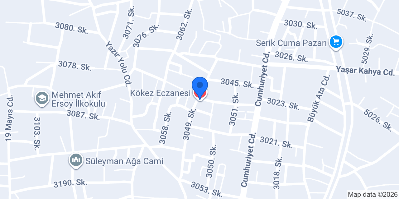 Serik İlçe Sağlık Müdürlüğü Ek Hizmet Binası konumu