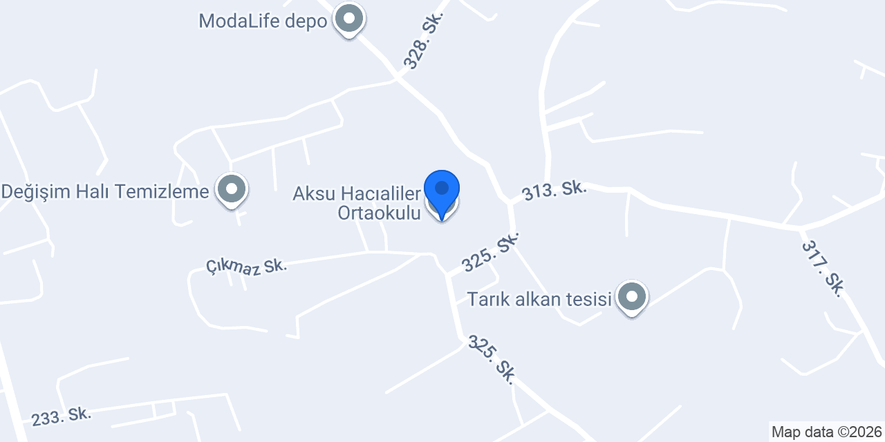 Aksu Hacıaliler Ortaokulu konumu
