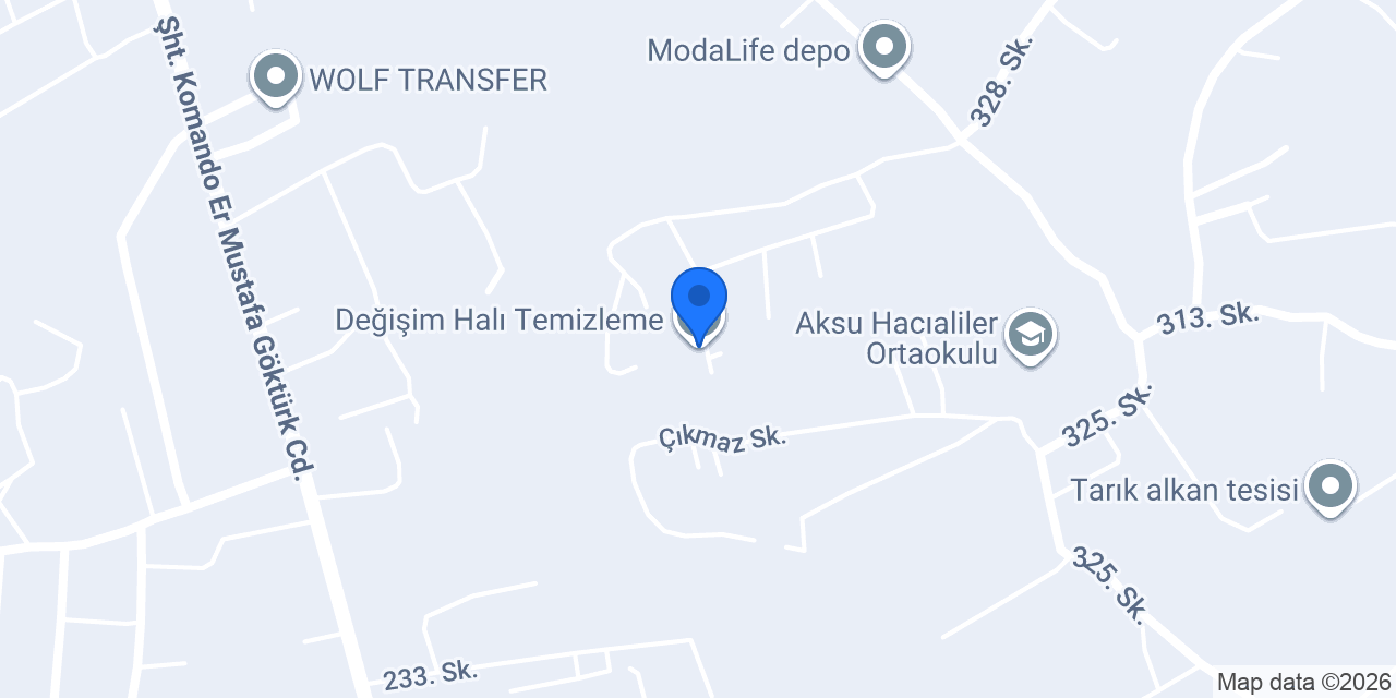 Değişim Halı Temizleme konumu