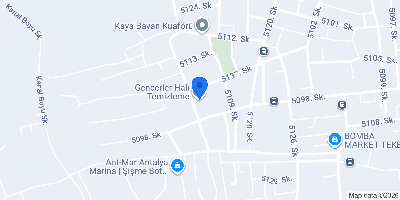 Gencerler Halı Temizleme konumu