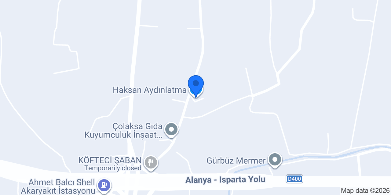 Haksan Aydınlatma konumu