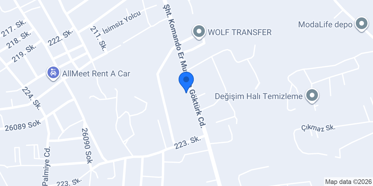 DLY Rent A Car konumu