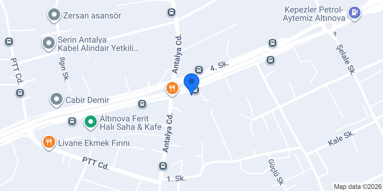 Çetin Oto konumu