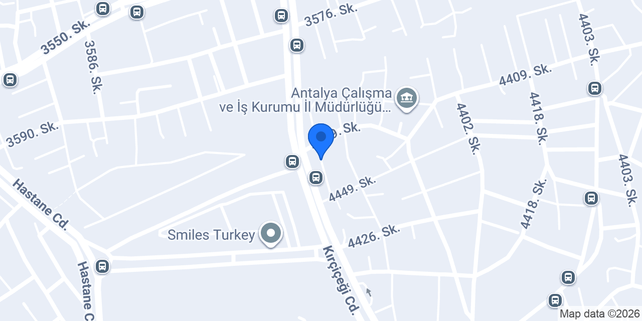 Antalya Merkez Veteriner Kliniği konumu