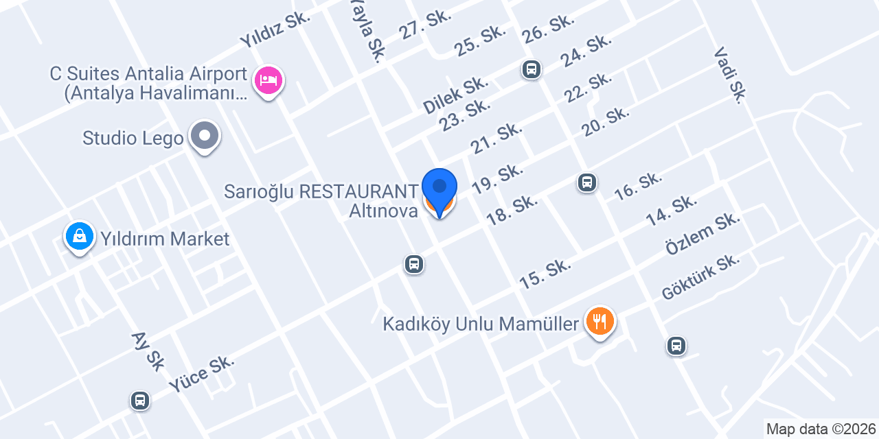 Sarıoğlu RESTAURANT Altınova konumu