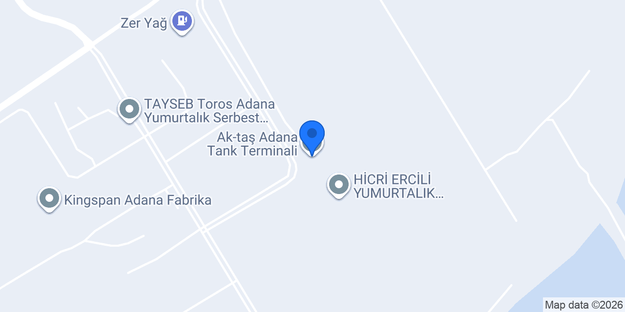 Ak-taş Adana Tank Terminali konumu