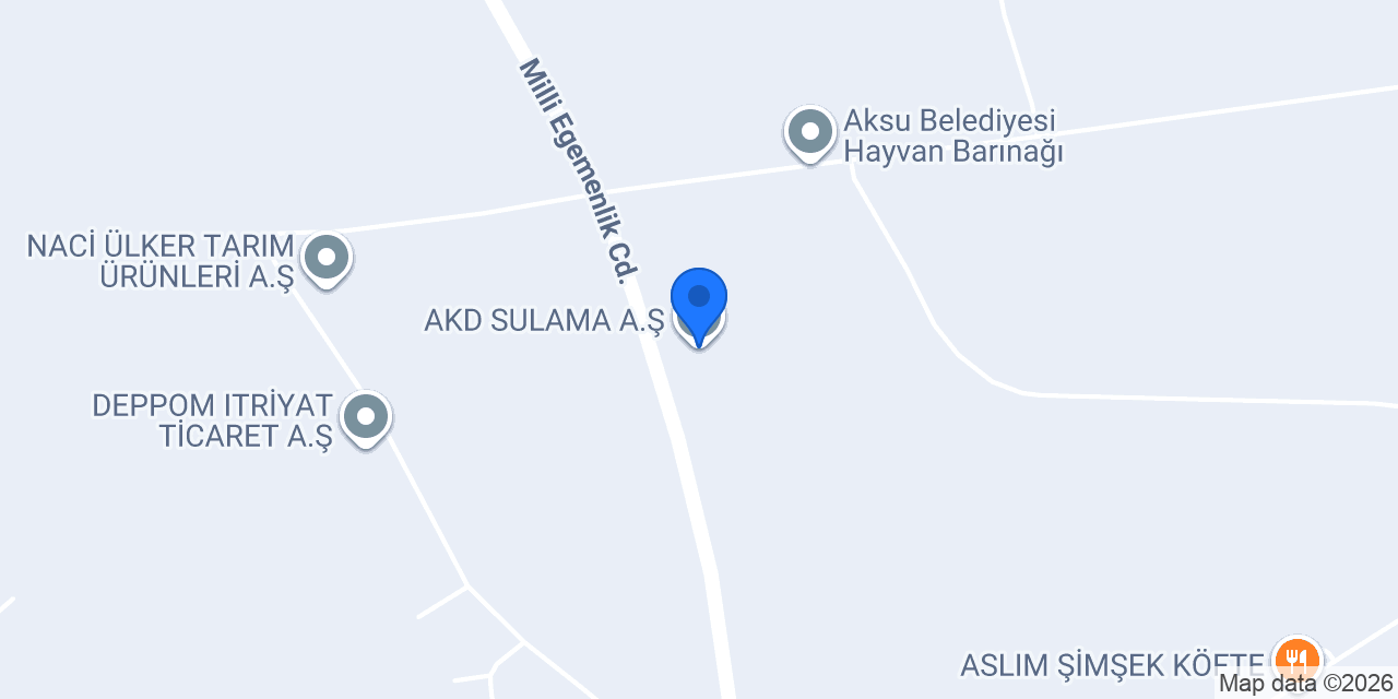 AKD SULAMA A.Ş konumu