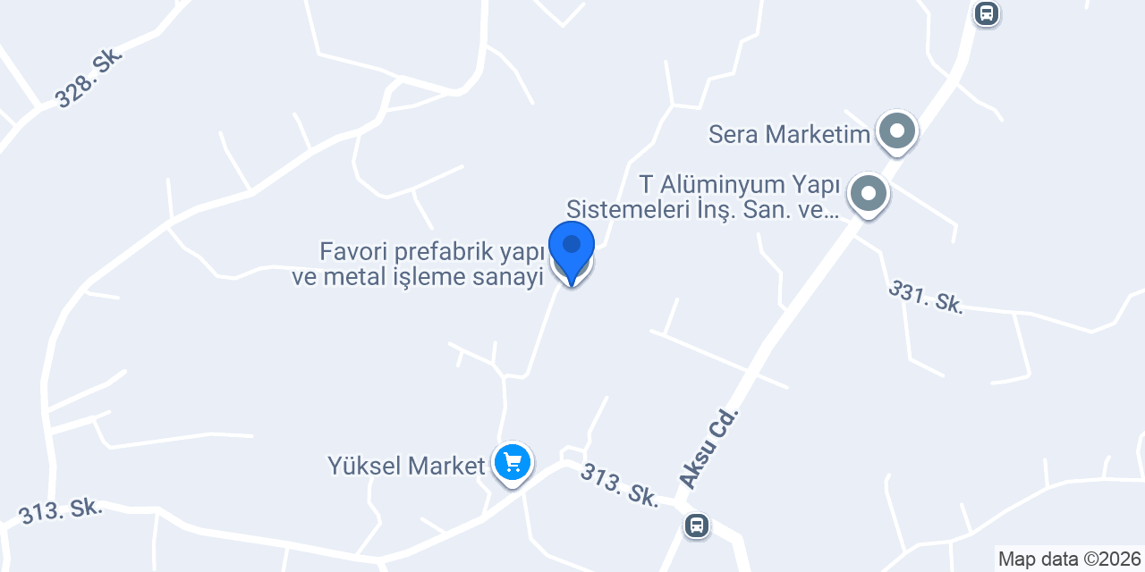 Favori prefabrik yapı ve metal işleme sanayi konumu