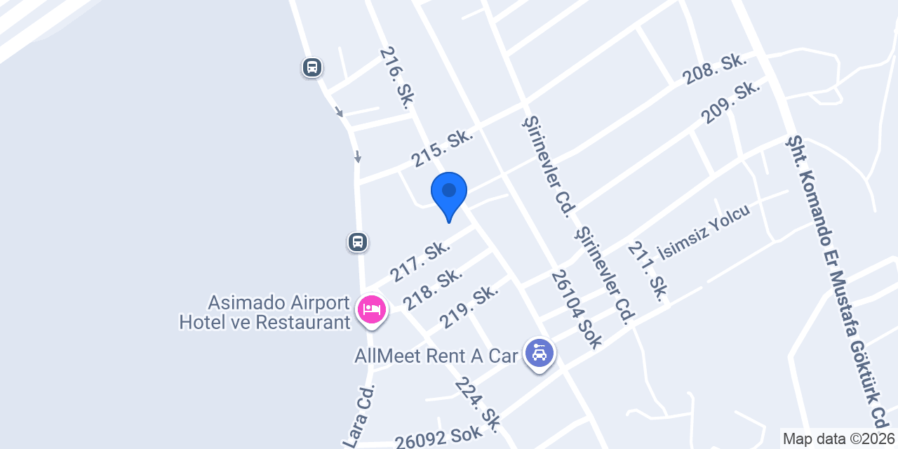 Blue Rent A Car konumu