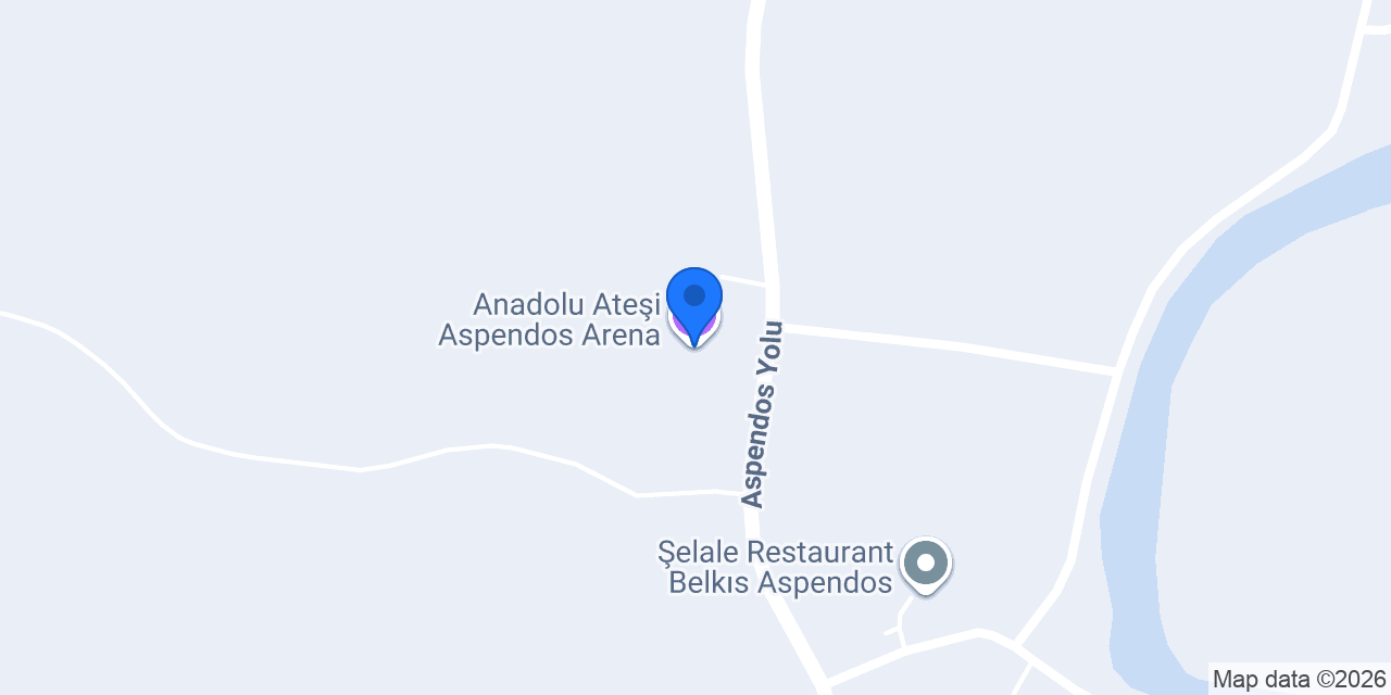Anadolu Ateşi Aspendos Arena konumu