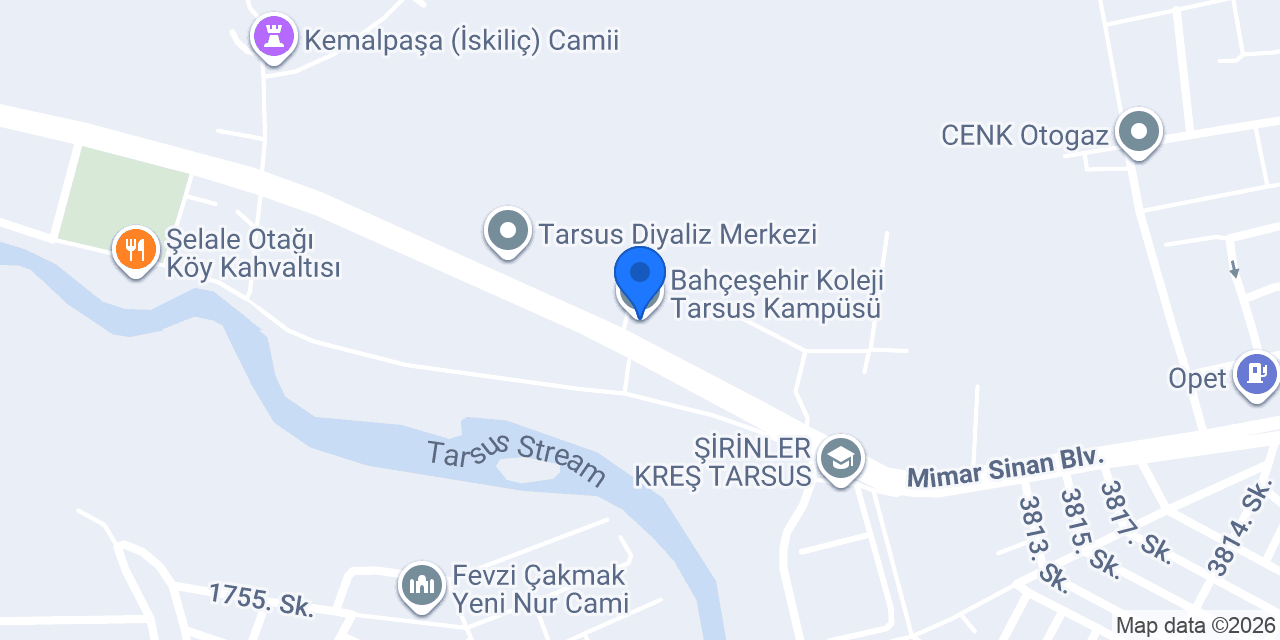 Bahçeşehir Koleji Tarsus Kampüsü konumu