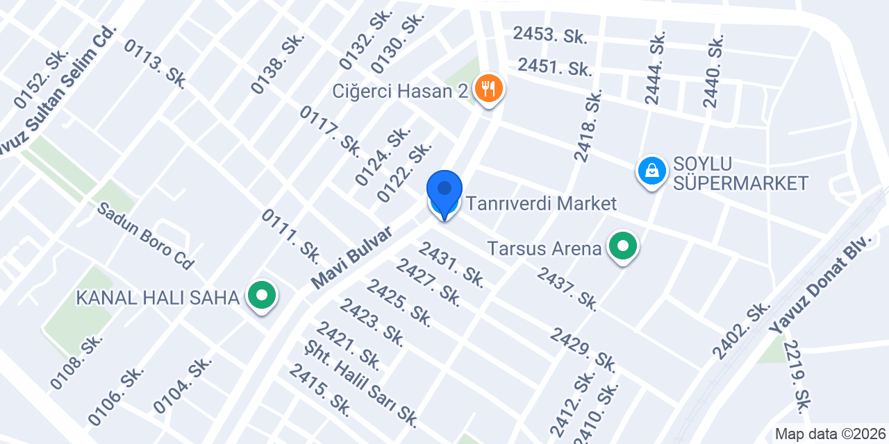 Tanrıverdi Market konumu