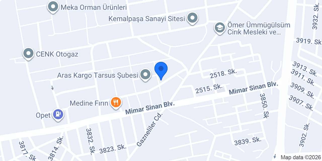 RA Kalite Üretim Merkezi konumu