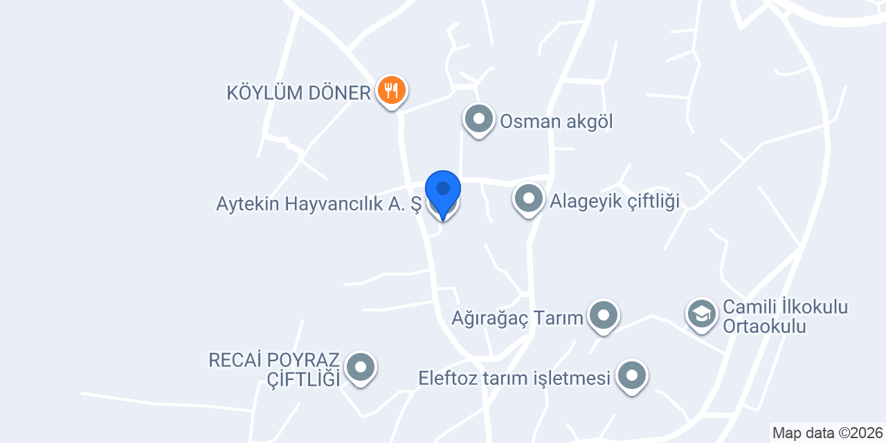 Aytekin Hayvancılık A. Ş. konumu