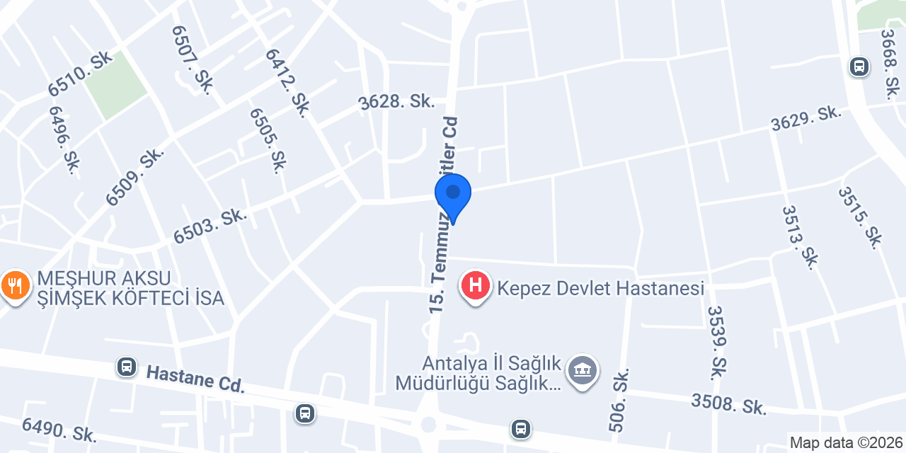 Cevher Eczanesi konumu