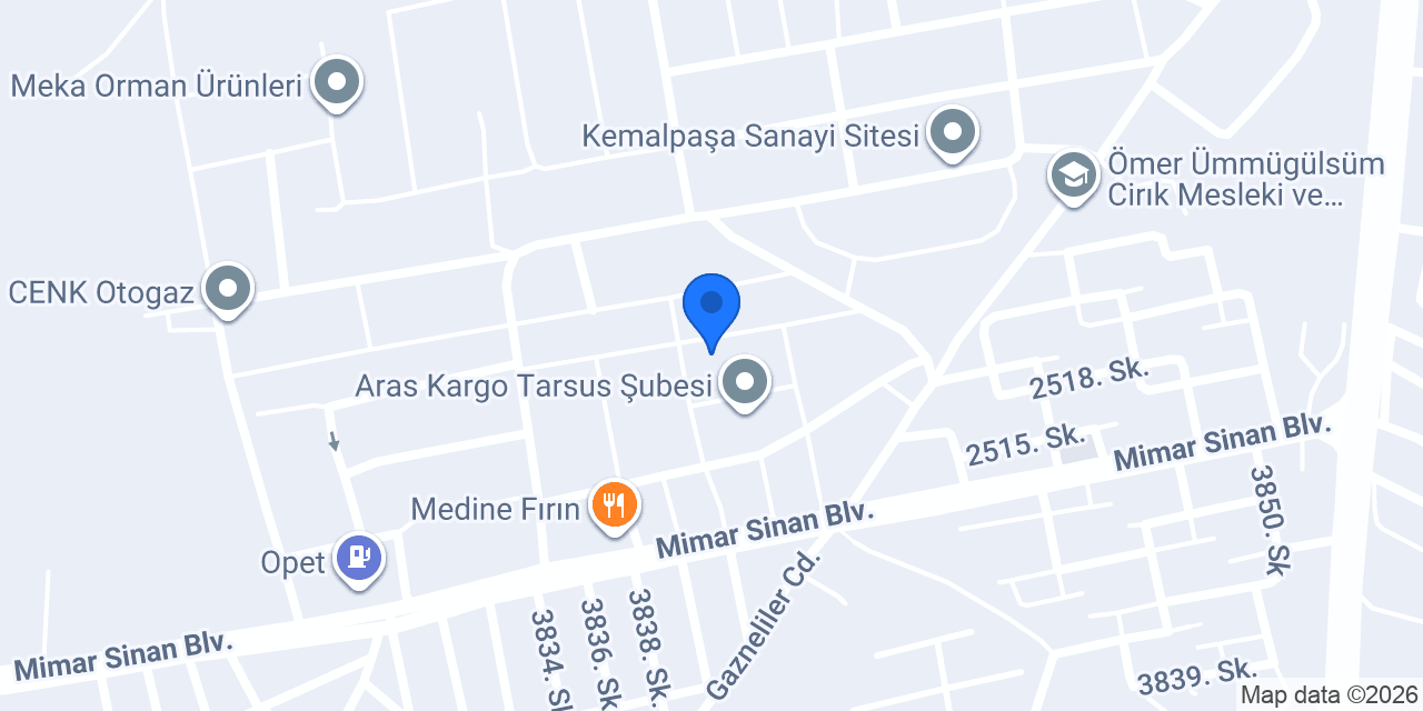 Erka Mutfak Cnc Boya konumu