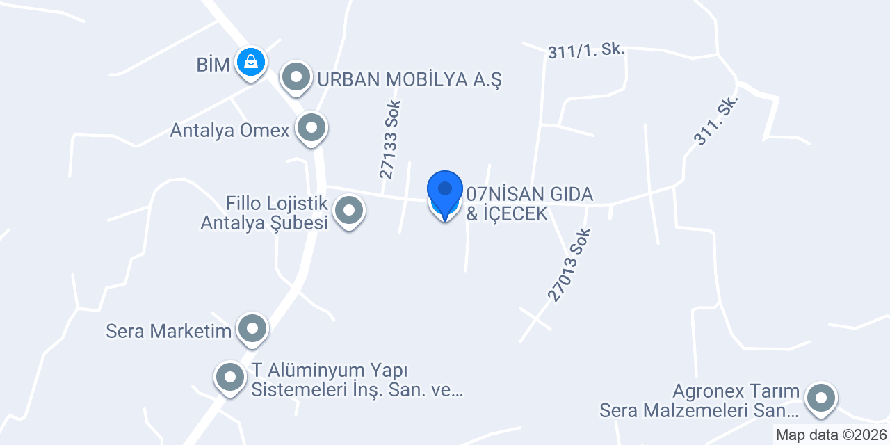 07NİSAN GIDA & İÇECEK konumu