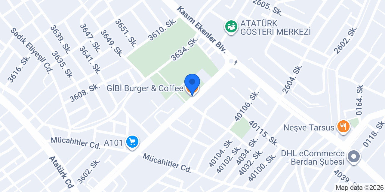 GİBİ Burger & Coffee konumu