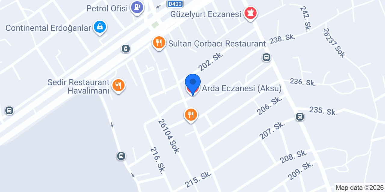 Arda Eczanesi (Aksu) konumu