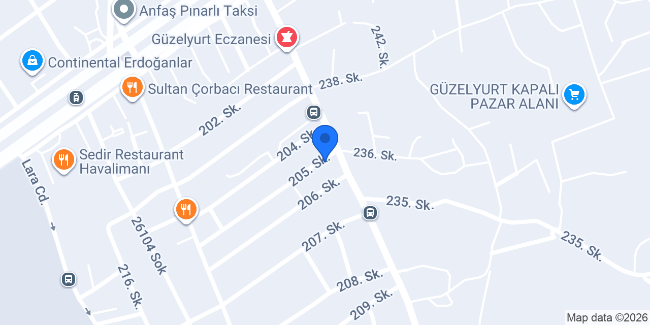 Aksu Güzelyurt Anahtar ve Çilingir konumu