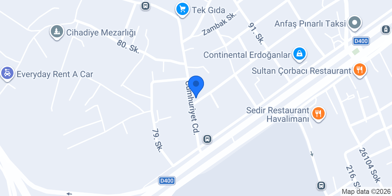 Berse rent a car konumu