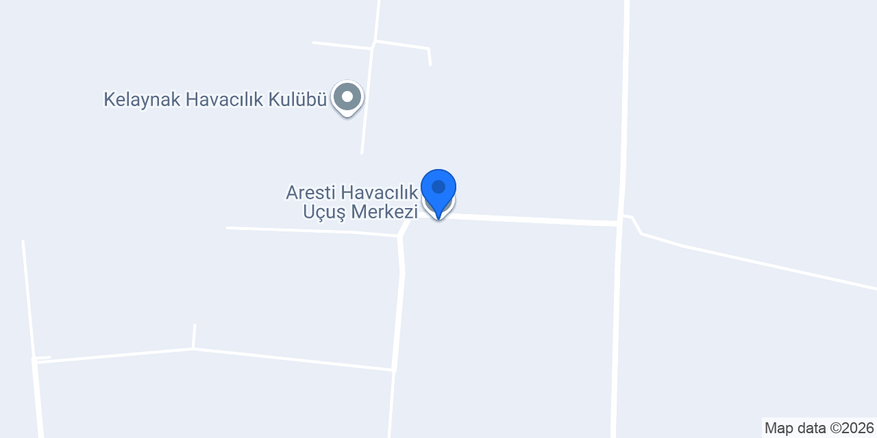 Aresti Havacılık Uçuş Merkezi konumu