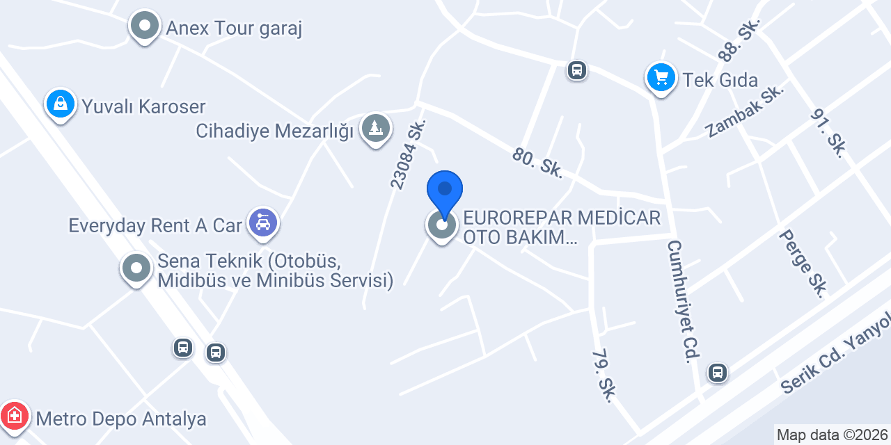 Lansman Oto Servis konumu