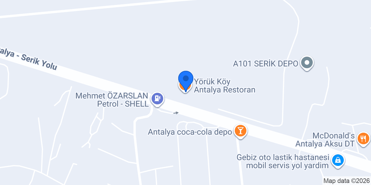 Yörük Köy Antalya Restoran konumu