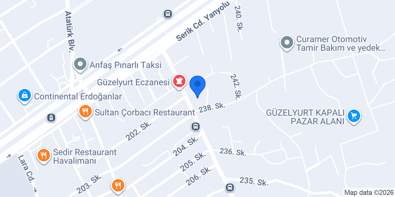 Nur Pastaneleri konumu