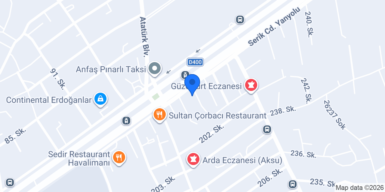 Erkek Kuaförü Aksu Erkek Berberi konumu
