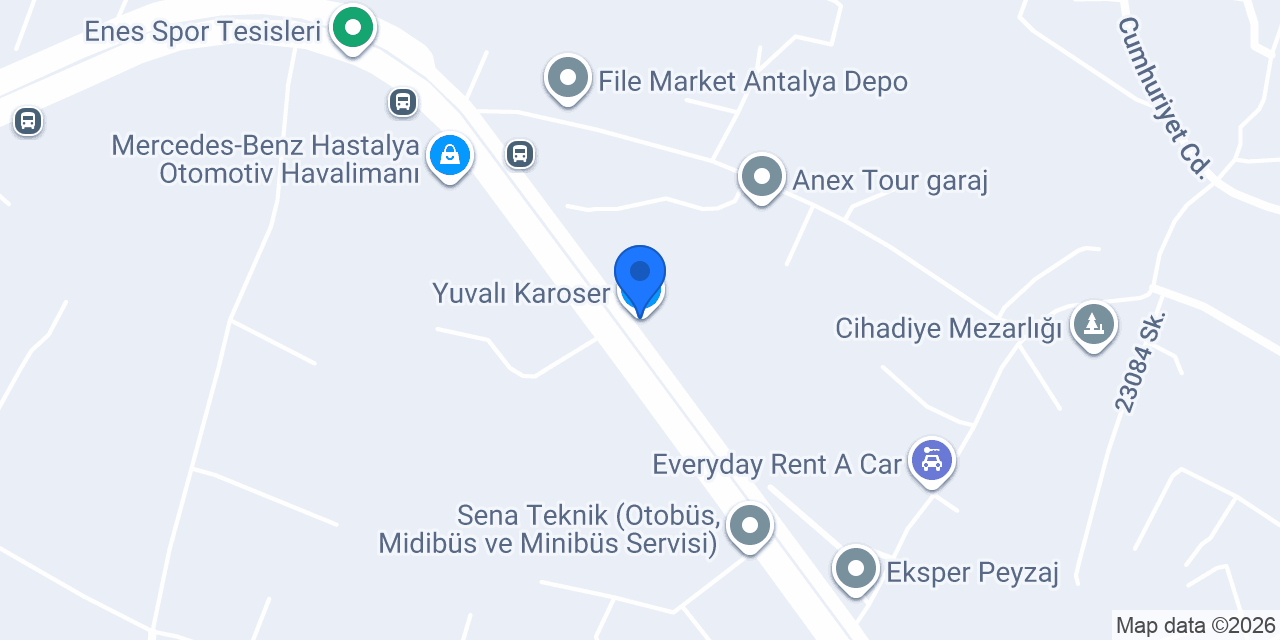 Yuvalı Karoser konumu