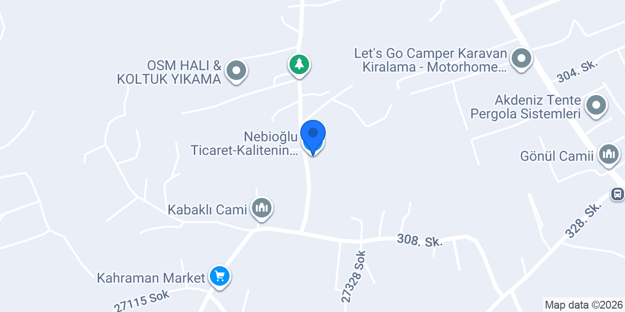 Nebioğlu Ticaret-Kalitenin Buluşma Noktası konumu