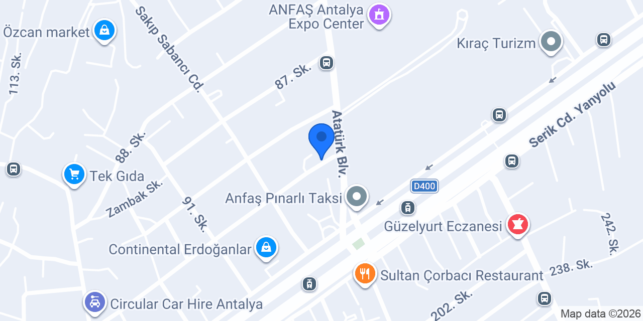 Pınarkaya Sürücü Kursu konumu