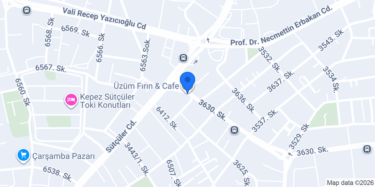 Üzüm Fırın & Cafe konumu
