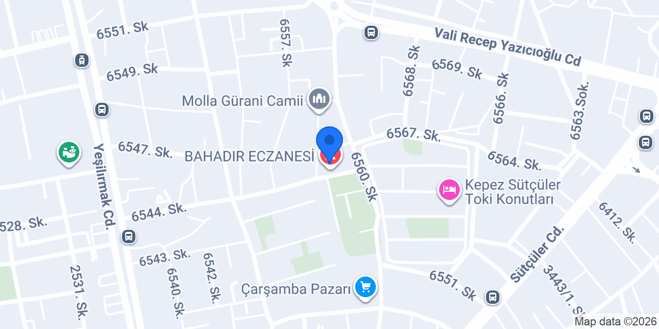 BAHADIR ECZANESİ konumu